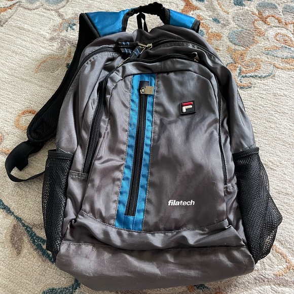 Fila | Bags | Fila Filatech Light Weight Backpack Blue Gray | Poshmark